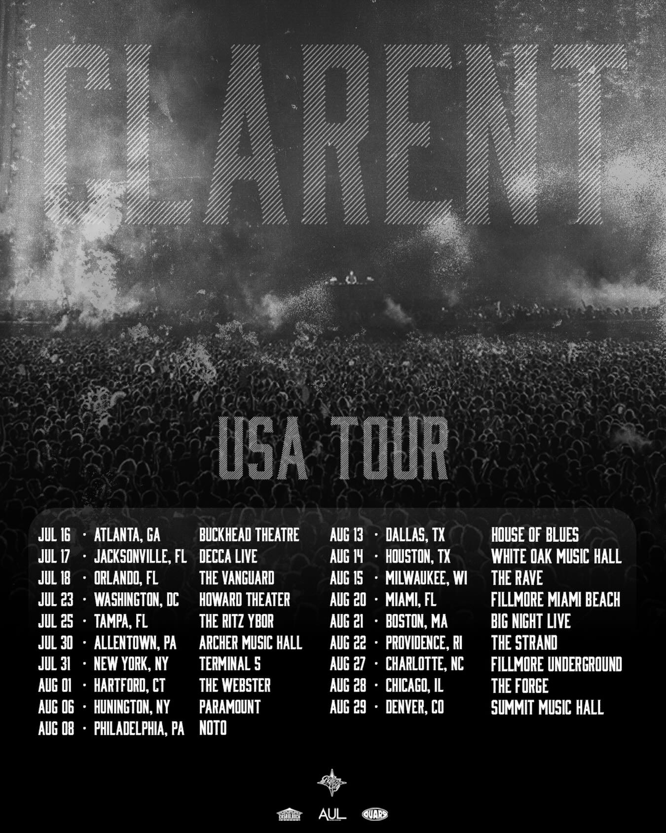 Clarent Tour Poster 2026